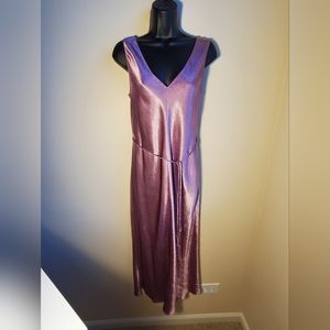 Vince Pink Acetate Midi Dress